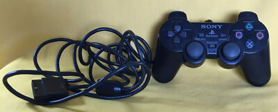 Sony PS2 Black Wired Controller OEM DualShock PlayStation 2 Used Untested