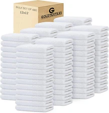 Economy Cotton Blend Washcloths Bulk Pack 12"x12" Multipurpose Home Spa Gifts