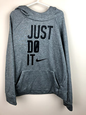 Nike - Just Do It Dri-Fit Gray Kids Pullover Hoodie