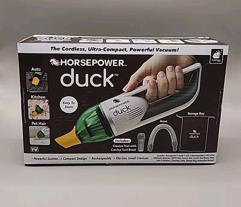 Horsepower Duck Vacuum Rechargeable Handheld Vacuum with Accessories Cordless