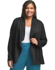 JMS Knit Studios Jersey Lightweight Open Swing Plus Size Cardigan Sweater