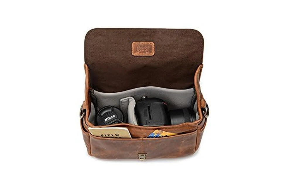 ONA - The Bowery - Bolso Mensajero para Cámara - Cuero Coñac Antiguo (ONA5-014LBR) Foto 3 de 4