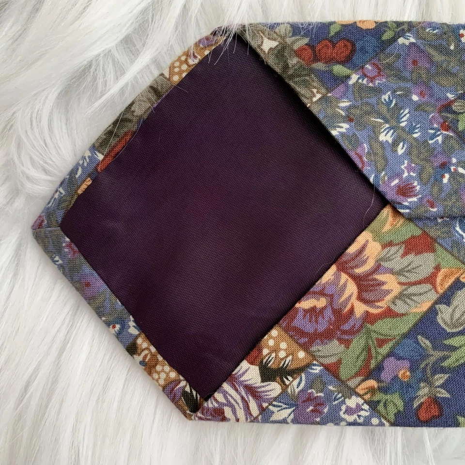 Vintage American Eagle Outfitters - Corbata de algodón con aspecto de retazos florales Foto 4 de 4