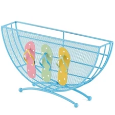 Colorful Flip-Flop Plate Holder Space Saver Decorative Summer Fun Plate Rack