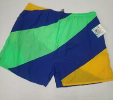 NWT Vintage Wave Zone Swim Trunks Shorts Lined Men's Size 4XL Neon 90's