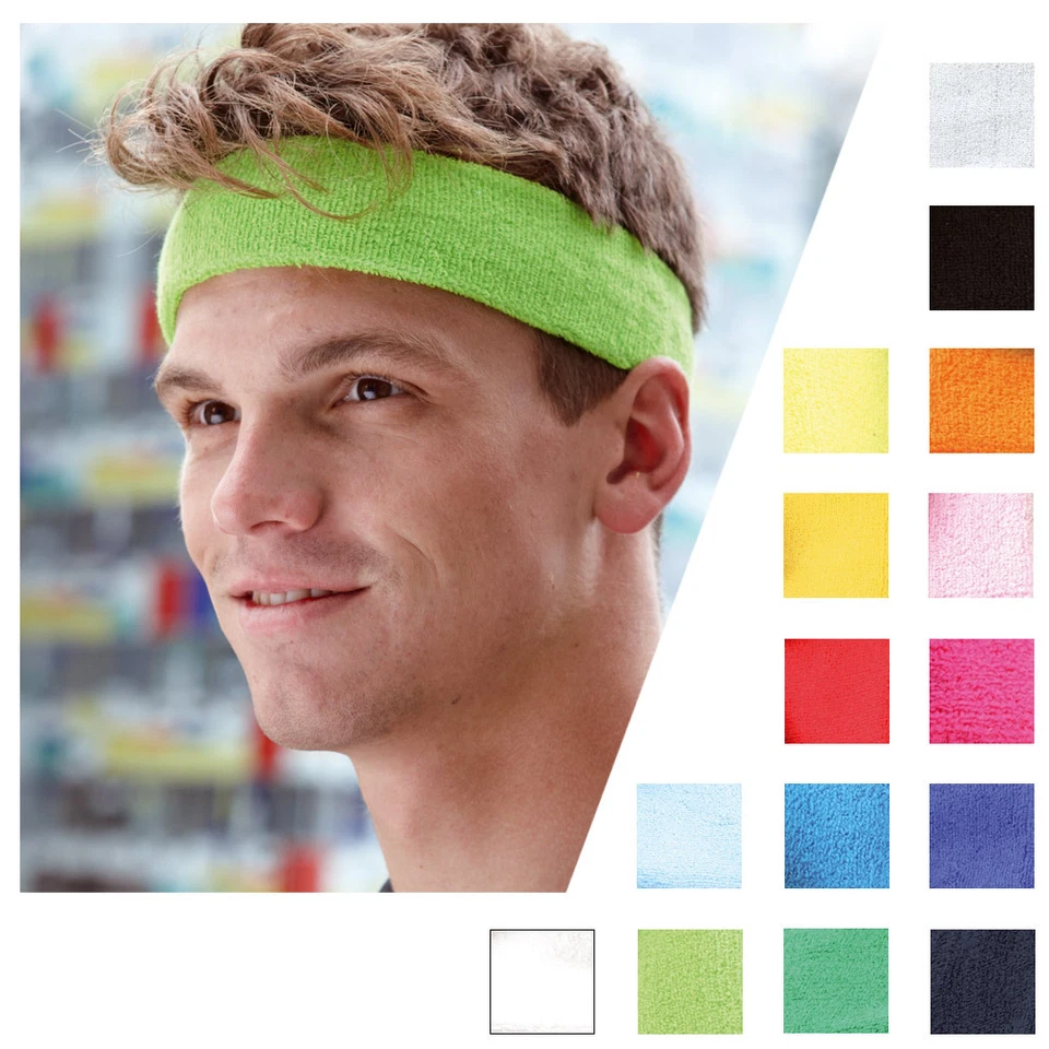 !MB SPORTS Stirnband HEADBAND Schweissband Kopf Sport Schweißband 042-15 Farben