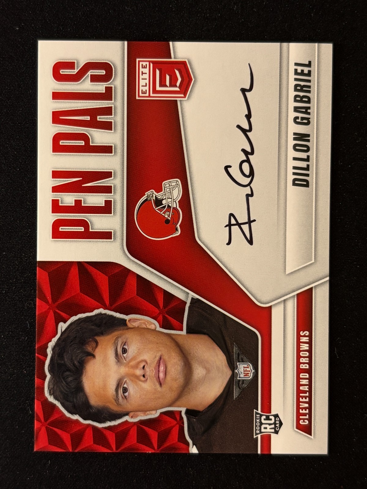2025 Donruss Elite Dillon Gabriel Pen Pals Auto Rookie On Card Cleveland Browns