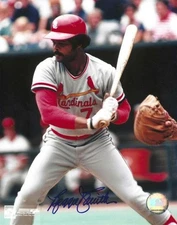 Signed 8x10 REGGIE SMITH St. Louis Cardinals Autographed photo- COA 