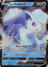 alolan vulpix v pokemon card Full Art/Alolan Vulpix V (173) 2022 Pokemon Sword & Shield Silver Tempest
