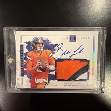 2020 Panini Impeccable Extravagance Autos Silver /15 Drew Lock Patch Auto