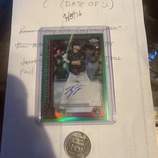 2025 Topps Chrome Update - Tim Tawa RC Green Refractor AUTO /99 D-BACKS SSP...