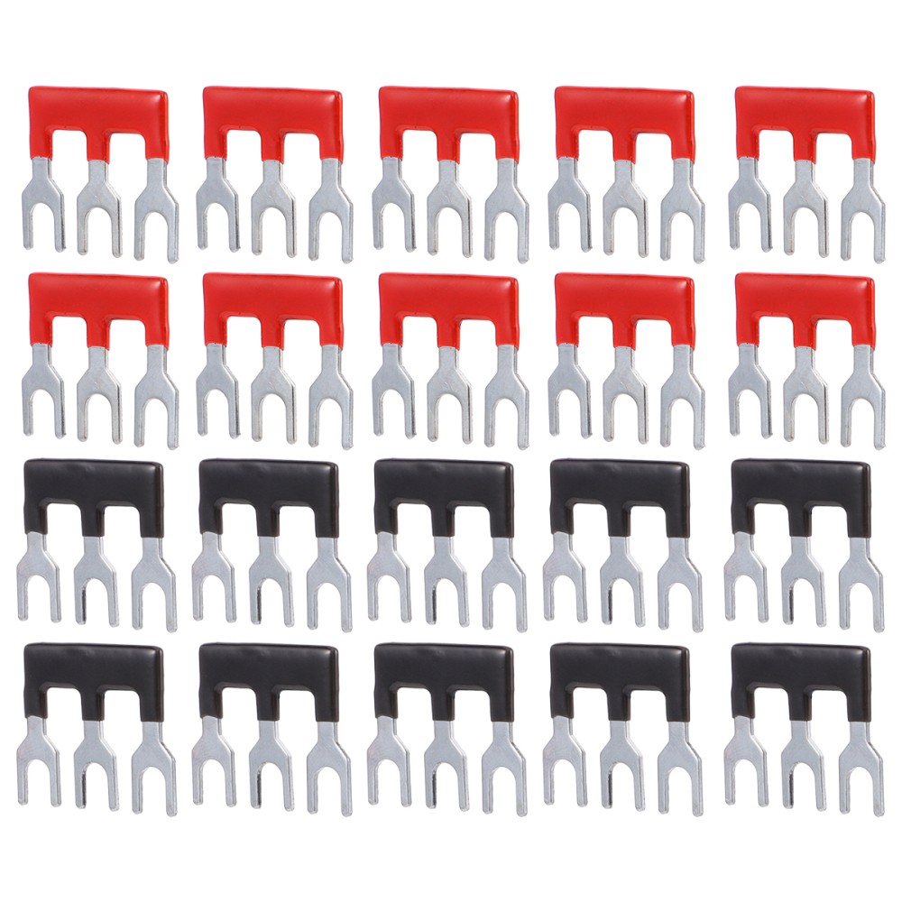 20pcs TB1503 Striscia di Corto Morsetto a Vite Doppia Fila Rosso Nero