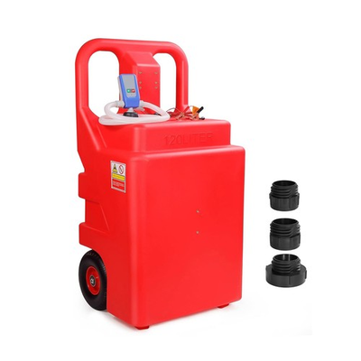#ad 32 Gallon 120L Portable Fuel Tank w Automatic Fuel Transfer Pump Auto Stop $297.95
