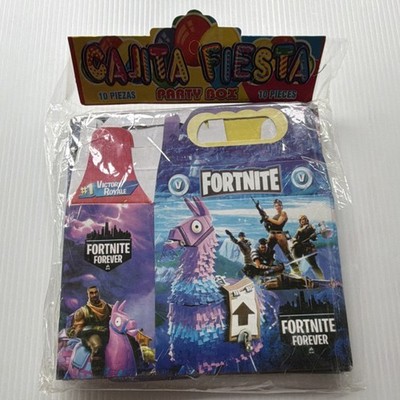 Fiesta de Colores Fortnite Party Box Set 10pc Paper Favor Boxes Multicolor