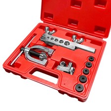 Double & Single Flaring Tool Kit, 45 Degrees Brake Line Repair Kit with Tubin...