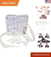 3 Adjustable Collar Stays with Durable Travel Box for Instant Collar Perfection