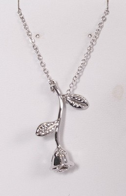 Rinhoo Halskette Rosenanhaenger Blume Damen Schmuck