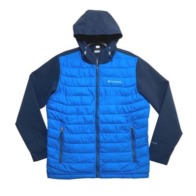 Columbia Puffer Jacket Mens Size Medium Blue Navy Omni-Heat Hybrid WM1509
