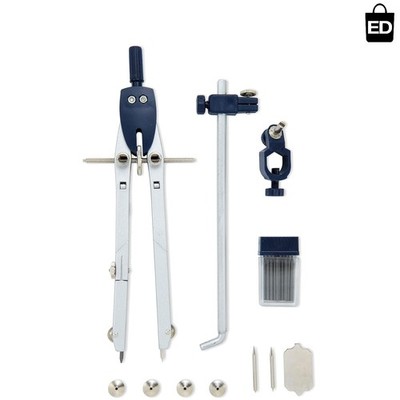 Geometry Compass with Lock Mechanism - Easy Set-Up for Students & Architects