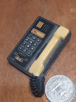 Vtg Novelty 90s Home Phone Lighter Yellow W/ Cord For Parts/repair K58 Rare