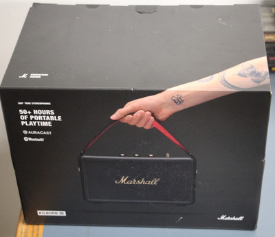 Marshall Kilburn III Portable Bluetooth Water Resistant Speaker (Black)