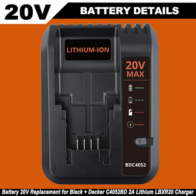 20V Schnell-Ladegerät PCC692L C4052BD für Porter Cable 20 Volt Lithium Akku LB20