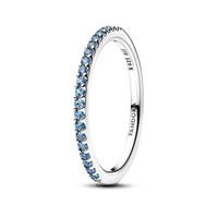 Ring 54 - Silber - Funkelnder Aquamarinblauer Ring