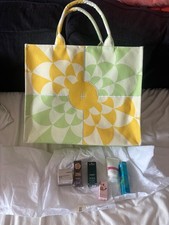 Borsa grande Harrods in tela estate 2025 + orveda gisou pelle francese