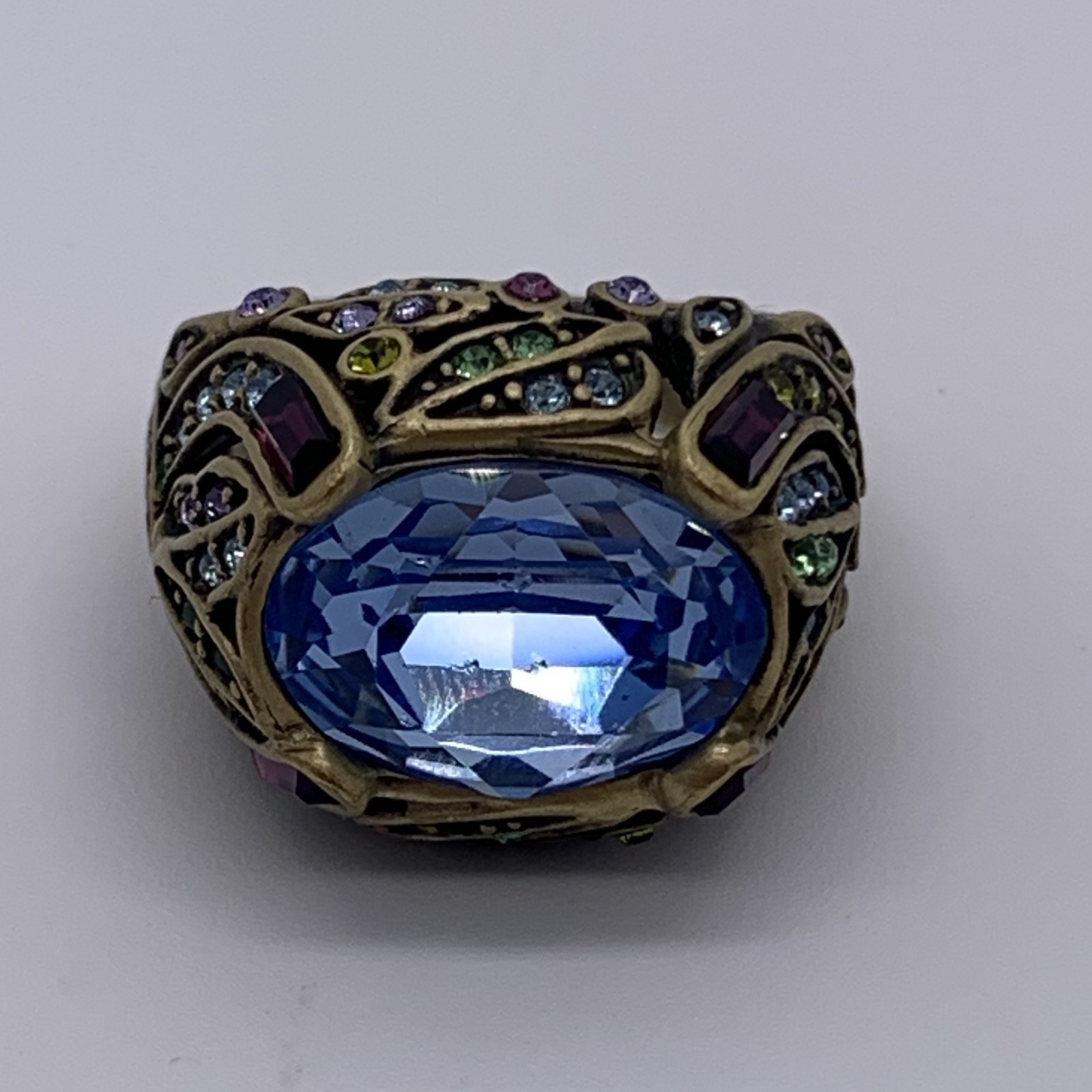 Heidi Daus Bold Multi Stone Statement Ring Sz-9 - image 11