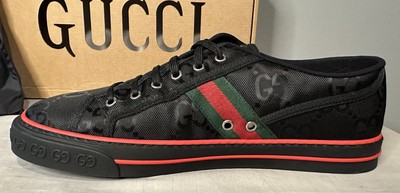 Gucci Tennis 1977 Off The Grid Low Black Sneakers Men Sz 13 (US