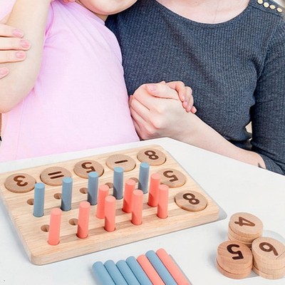 Holzzahlen -Puzzle -Set -Nummer Rätsel Sorter Math Learning Puzzles Board