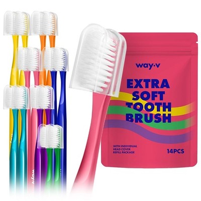 Way.V Extra Soft Toothbrush 7 Pack for Sensitive Gums and Teeth 3000 Ultra