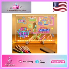 Engaging LED Drawing Board - 11.8'' x 7.9'' with Tripod Stand and Color Pens