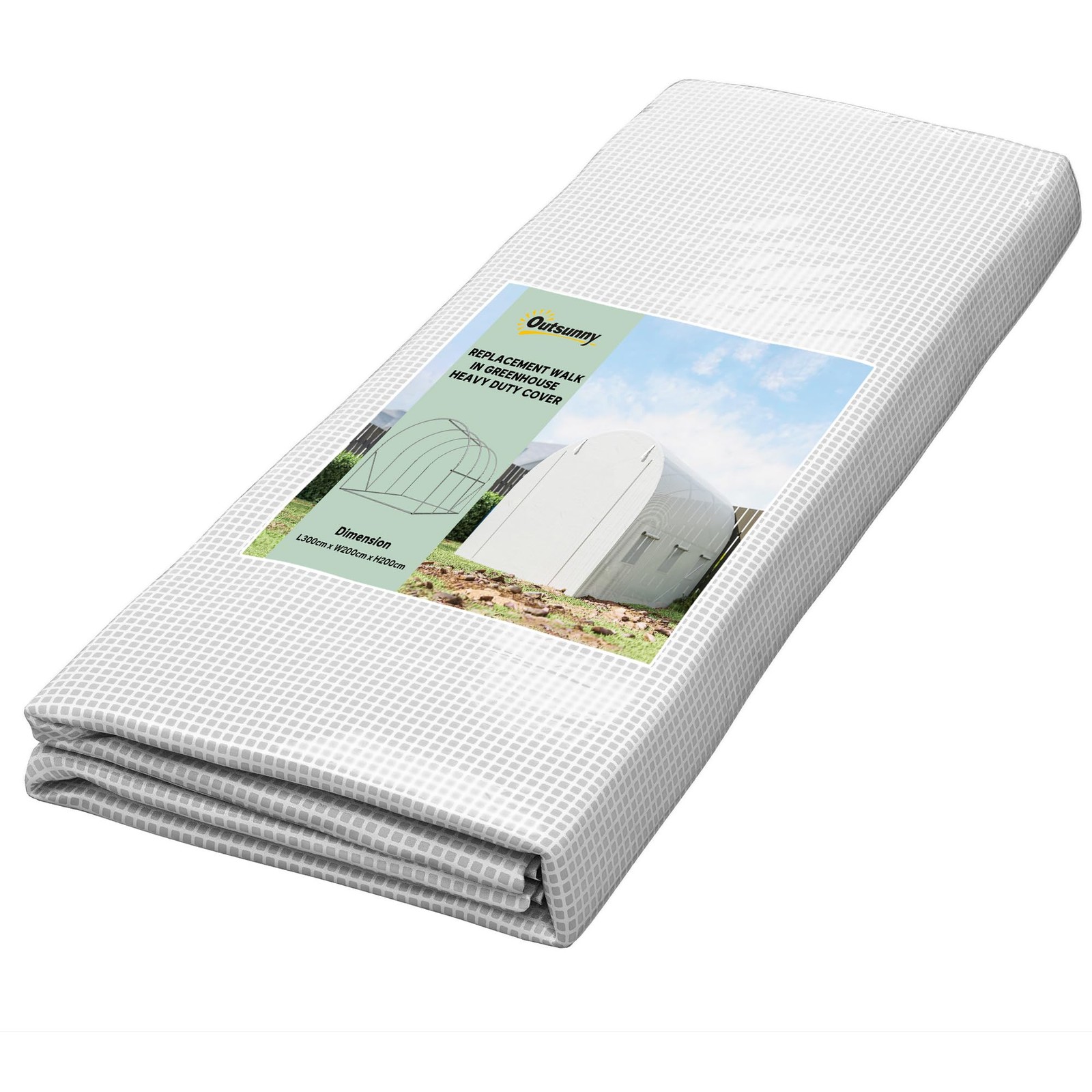 Rackhams White 3 X 2 X 2M Polytunnel Greenhouse Replacement Cover Only Winter Garden Plant Pe Cover For Tunnel Walk-In Greenhouse, - Image 9