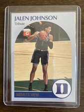 2021 Chronicles NBA Hoops Tribute JALEN JOHNSON Rookie RC Card #63 Duke