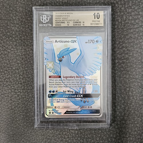 2019 Pokemon Sun & Moon Hidden Fates Shiny Vault #SV54 Articuno Gx BGS 10 Pop 54