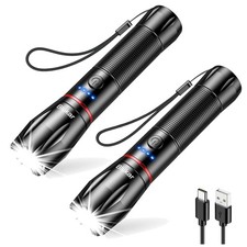 Lightweight & Durable Waterproof LED Flashlight 2-Pack - Perfect for Emergencies