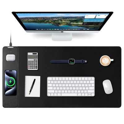 Pad with Wireless Charging, Gaming Pad with Ultra-Smooth Surface, Large XXL D...