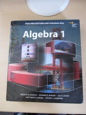 HMH Algebra 1 TEACHER'S EDITION with Solutions Key 2015 Kanold/Burger/Larson