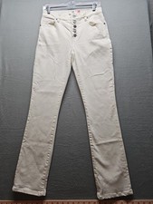 Cabi White Jeans Button Fly Straight Size 4