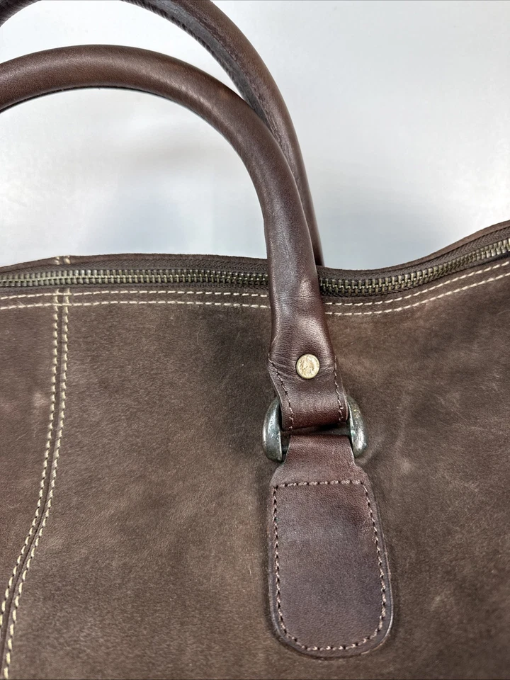 Bolso de Lona Kenneth Cole Gamuza y Cuero 21" Viaje Fin de Semana Marrón Foto 3 de 4