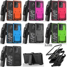 For Samsung Galaxy S20/FE/Ultra Case Protective Rugged Cover / Belt Clip Holster