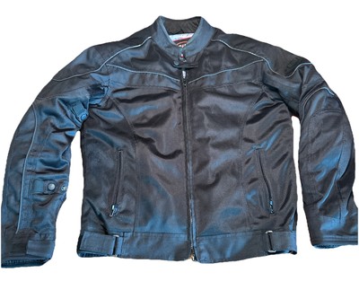 Mens M BILT Techno Armored Reflective Motorcycle Jacket w/ Quilted Liner (READ)