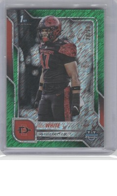 2025 Bowman U Chrome #25 Trey White Green Shimmer Refractor #/99 B5R3C30