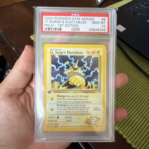 Lt. Surge's Electabuzz (1st Edition) graded PSA 10 for sale on eBay