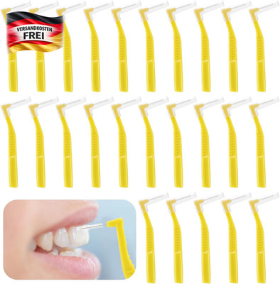 Interdentalbürsten 0,6 mm L-förmig für Zahnzwischenräume, langlebig, hygienisch