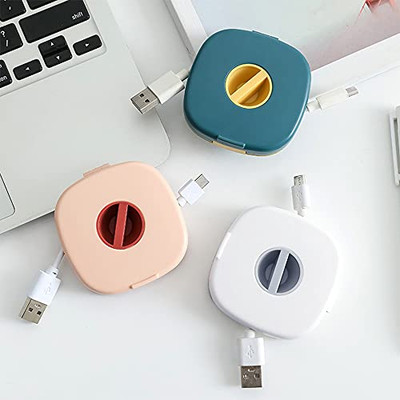 SITAKE 3PCS Cable Management, Retractable Portable Cord Organizer, 3 Colors 