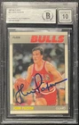 JOHN PAXSON SIGNED 1987 FLEER BULLS ROOKIE CARD #83 BECKETT AUTO GRADE 10  187