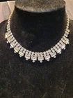 Weiss  Rhinestone Necklace Vintage Glam Costume Jewelry