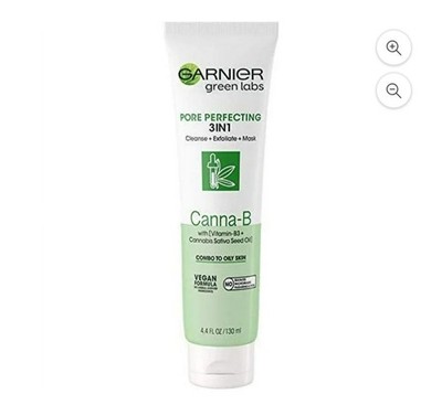 Garnier Green Labs Canna-B Pore Perfecting 3 in 1 Face Wash - 4.4 fl oz   New